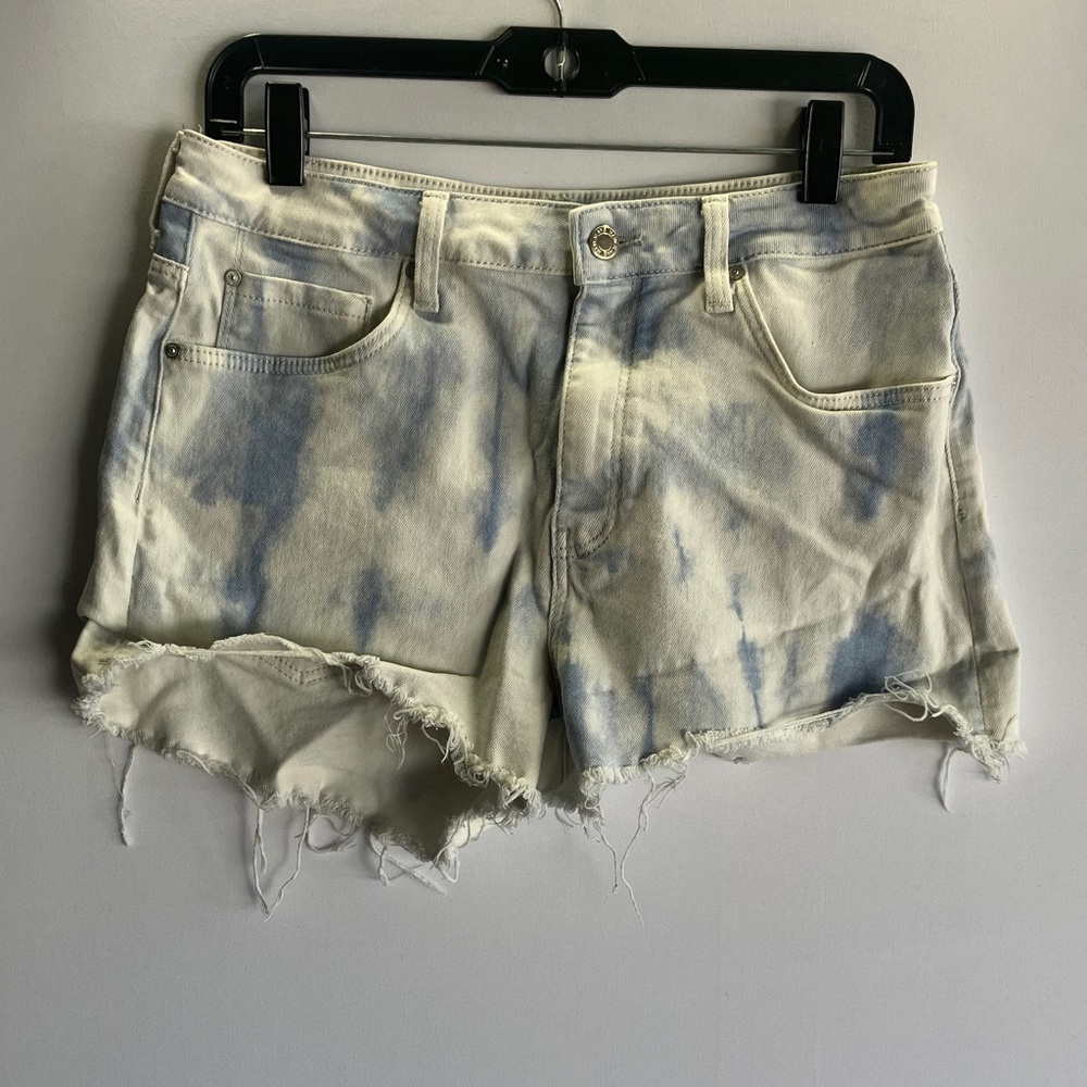 Mavi Blue and White Jean Shorts